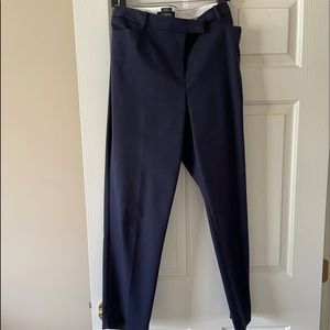 TALBOTS WOMENS NAVY HAMPSHIRE CURVY DRESS PANTS